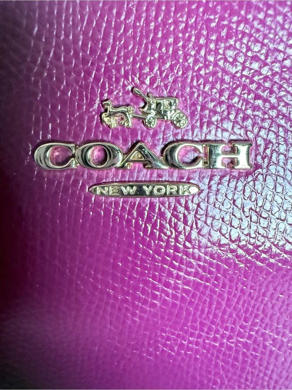 Coach Kit Messenger Bag Purple Leather Crossbody Purse